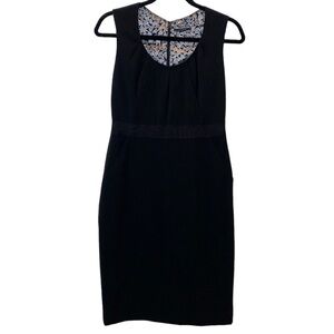 Elie Tahari sz 4 Little Black Dress Sleeveless Midi Length Fully Lined LBD